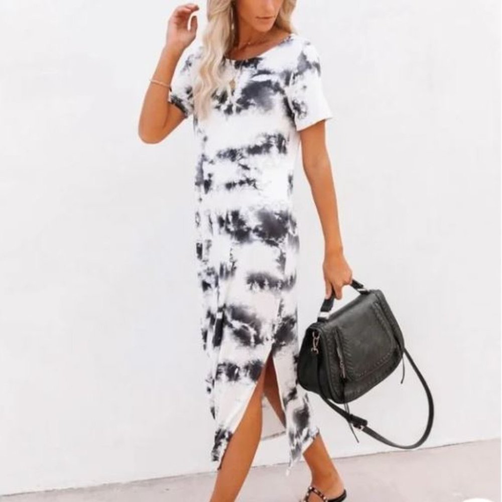 Cheyenne Tie Dye Knit Midi Dress - Small, NWOT